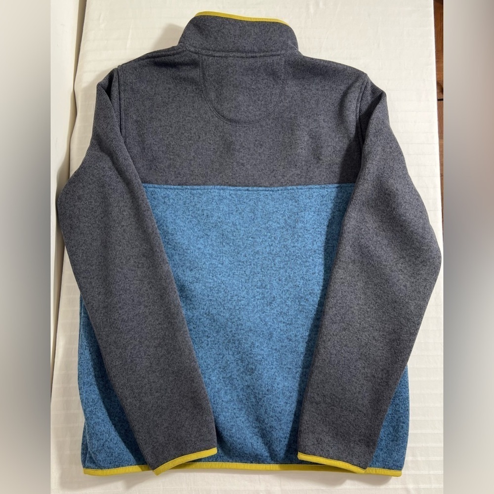 LL Bean Sweater Fleece Pullover Color Block YMCA Cherokee Logo Small S1 NEW - Picture 5 of 11